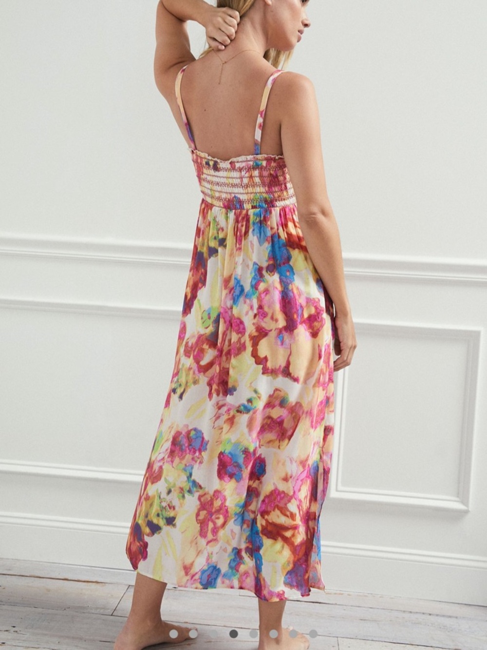 Anthropologie Smocked Floral Dress - Picture 2 of 6